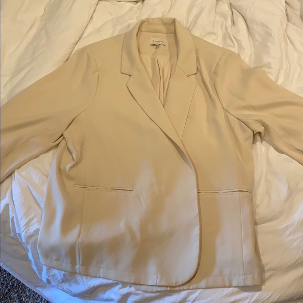 Plus size boutique brand cream blazer
